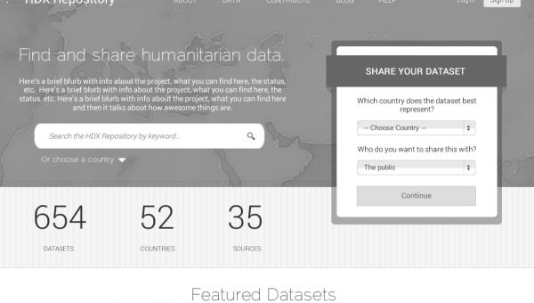 UN Humanitatrian Data Sharing Website